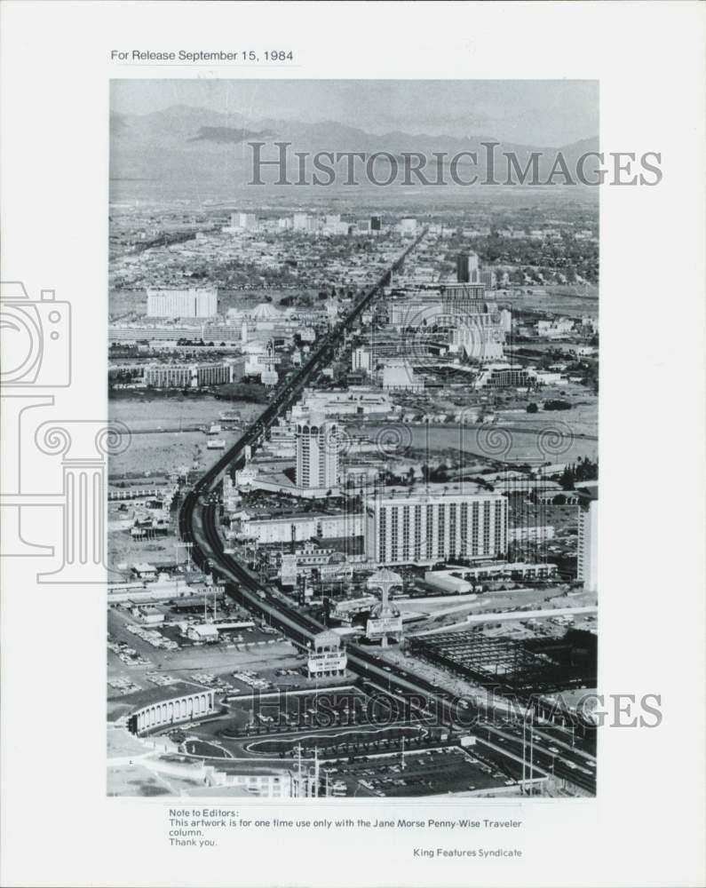 1978 Press Photo Aerial view of the city of Las Vegas - kfa29768