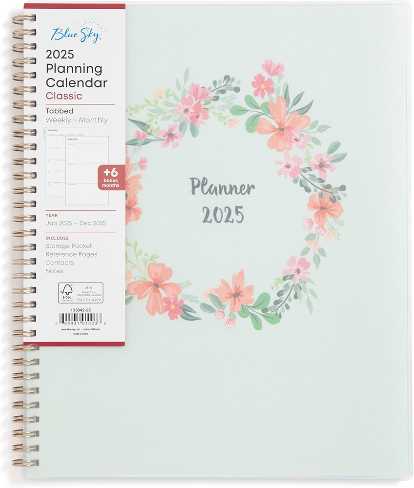 2025 Weekly and Monthly Planner Calendar, January 2025 - December 2025, 8.5