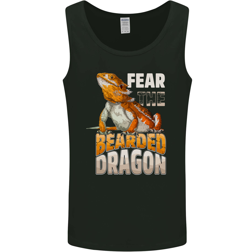 Fear the Bearded Dragon Mens Vest Tank Top