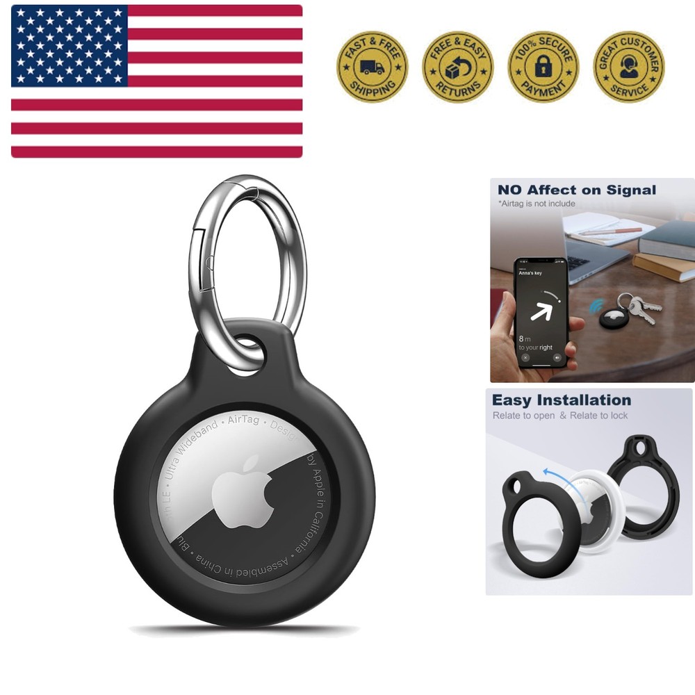 Durable Anti-Scratch AirTag Case with Secure Keychain for Maximum Protection