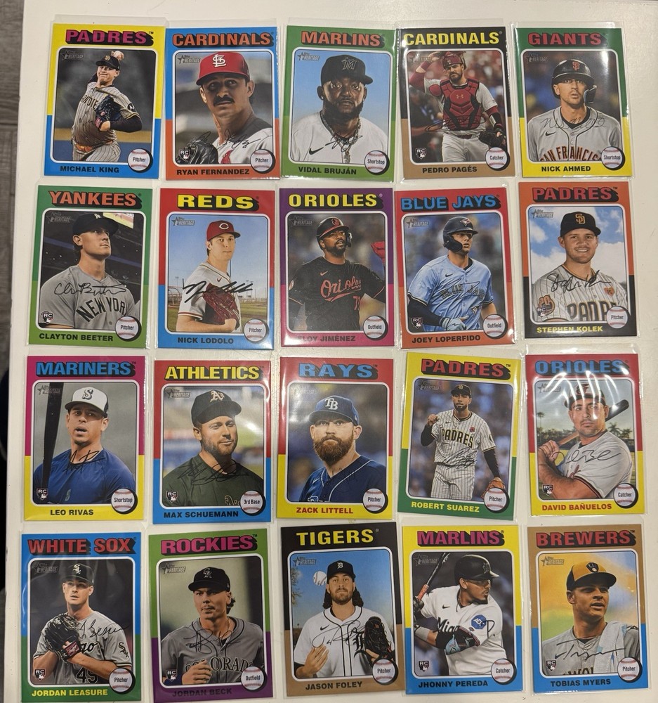 2024 Topps Heritage High Number - Short Print Complete Set #701-725, 25 Card Set