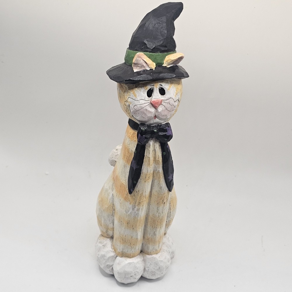 EDDIE WALKER Halloween Cat Witch Hat Orange Tabby 9