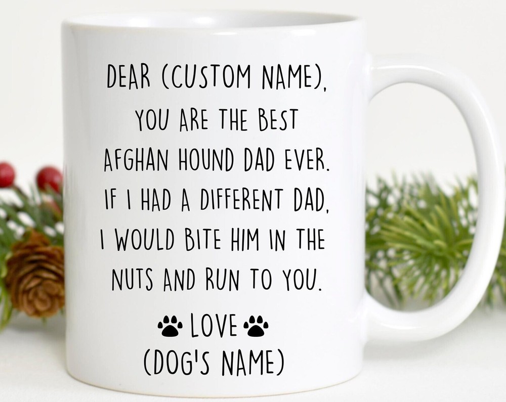 Afghan Hound Dad Birthday or Christmas Gift for Dog Lovers