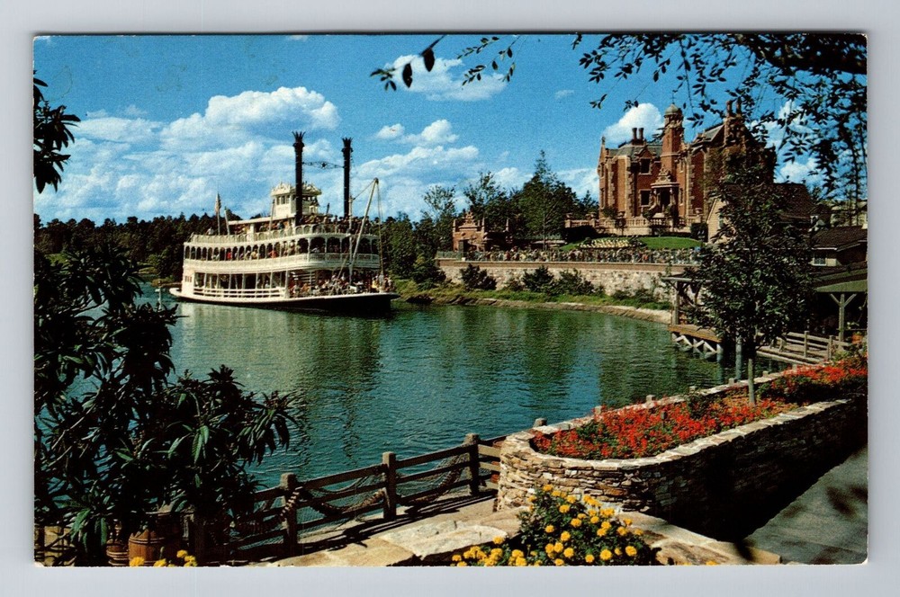 Vintage Walt Disney World River of America Orlando Florida Postcard