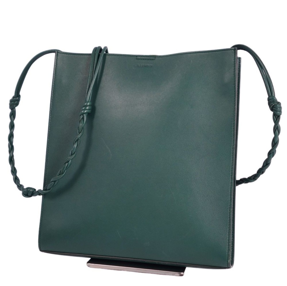JIL SANDER TANGLE Green Leather Shoulder Bag Italy Condition A