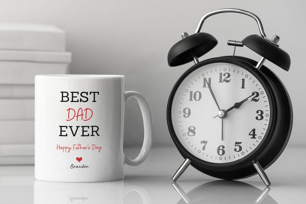 Best Dad Ever Mug Personalized Father's Day Mug Dad Mug White & Two Tone Col