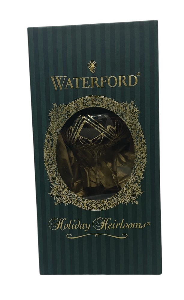 Waterford Holiday Heirlooms 2000 New Years Toast Champagne Glass Ornament NIB Limited Edition-image