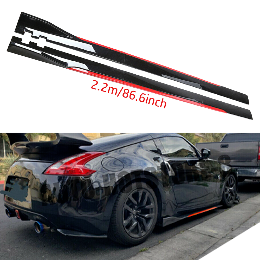 For Nissan 350Z 370Z Side Skirt Extension Body Kit Splitter Spoiler Glossy B