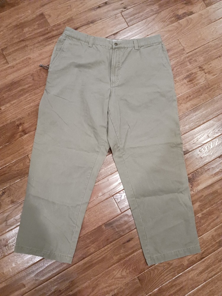 Columbia Sportswear Khaki Carpenter Pants Mens Sz 38X30 Canvas Flat Front