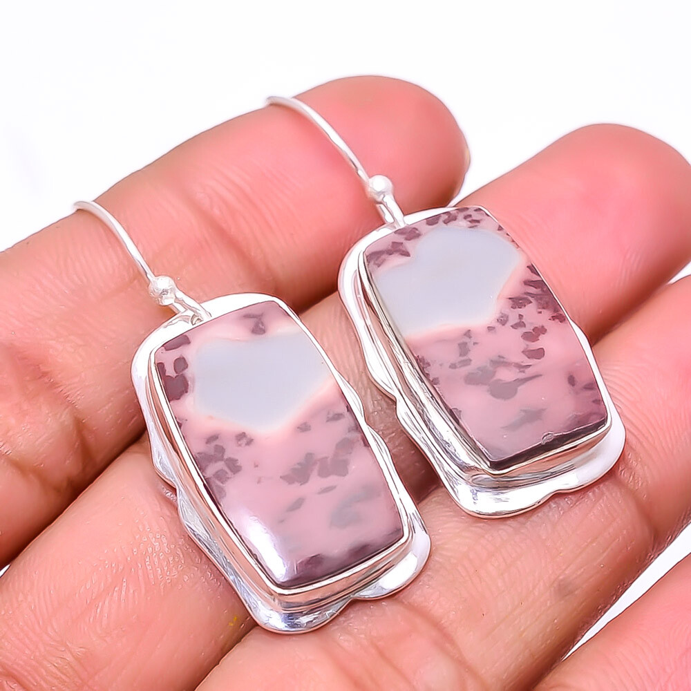 Sonoran Dendritic Jasper - Mexico 925 Sterling Silver Earring 1.64
