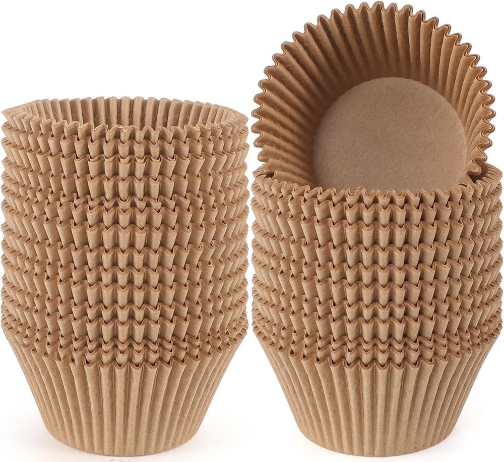 Caperci Jumbo Cupcake Liners Natural Muffin Baking Cups Jumbo,