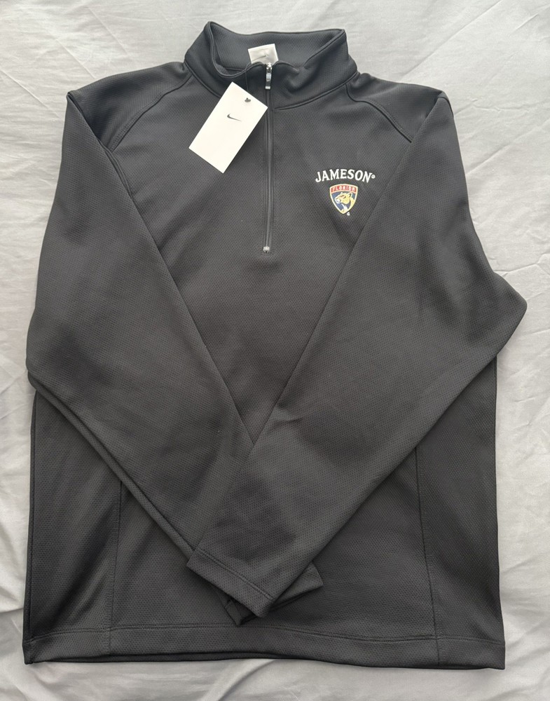 Black Nike Florida Panthers & Jameson Zip Pullover Long Sleeve (Medium)
