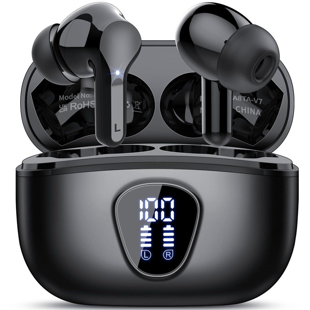 Wireless Earbuds with Bluetooth 5.4 HiFi Stereo Sound and 60H Playtime