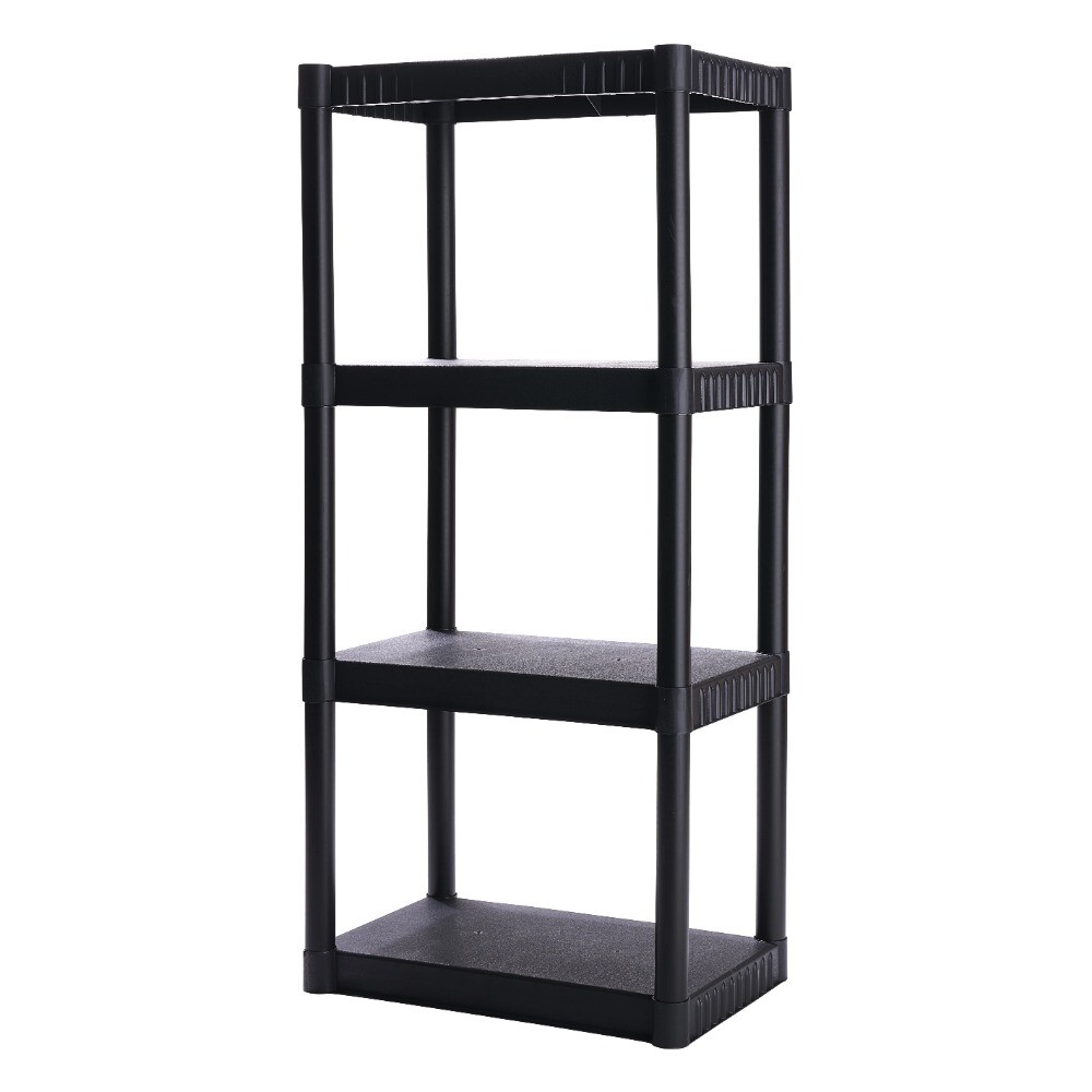 Plano 4-Shelf Standard Duty Plastic Storage Shelves, 48” x 21” x 14”