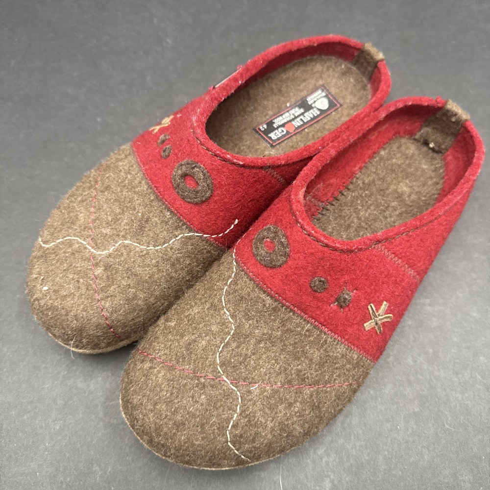 Haflinger Women's Tristan Clog Chocolate/Paprika Womens Size 42 /10.5 Slippers
