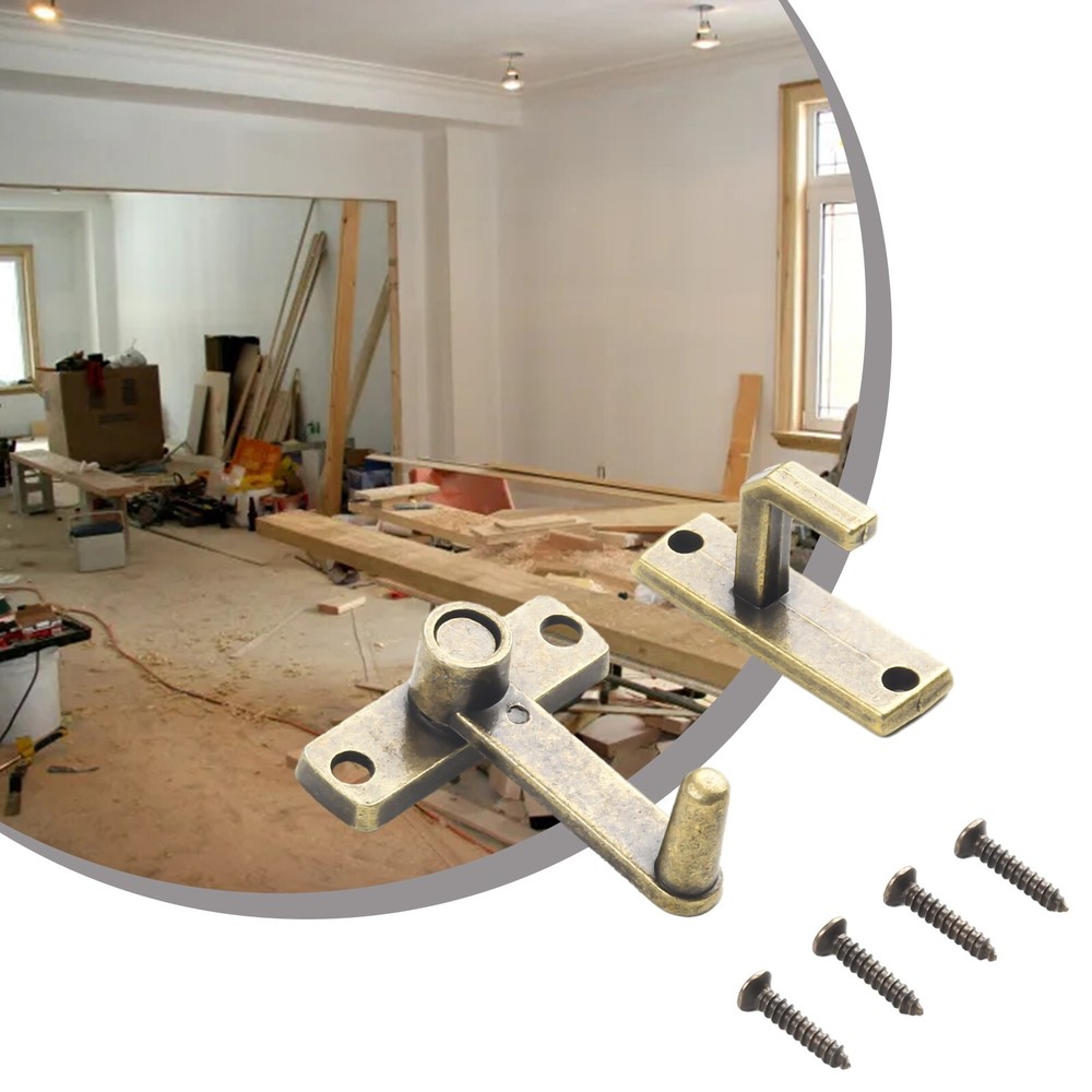 Keep Your Door Secure with this Sliding Door Lock Handle Bronze Finish