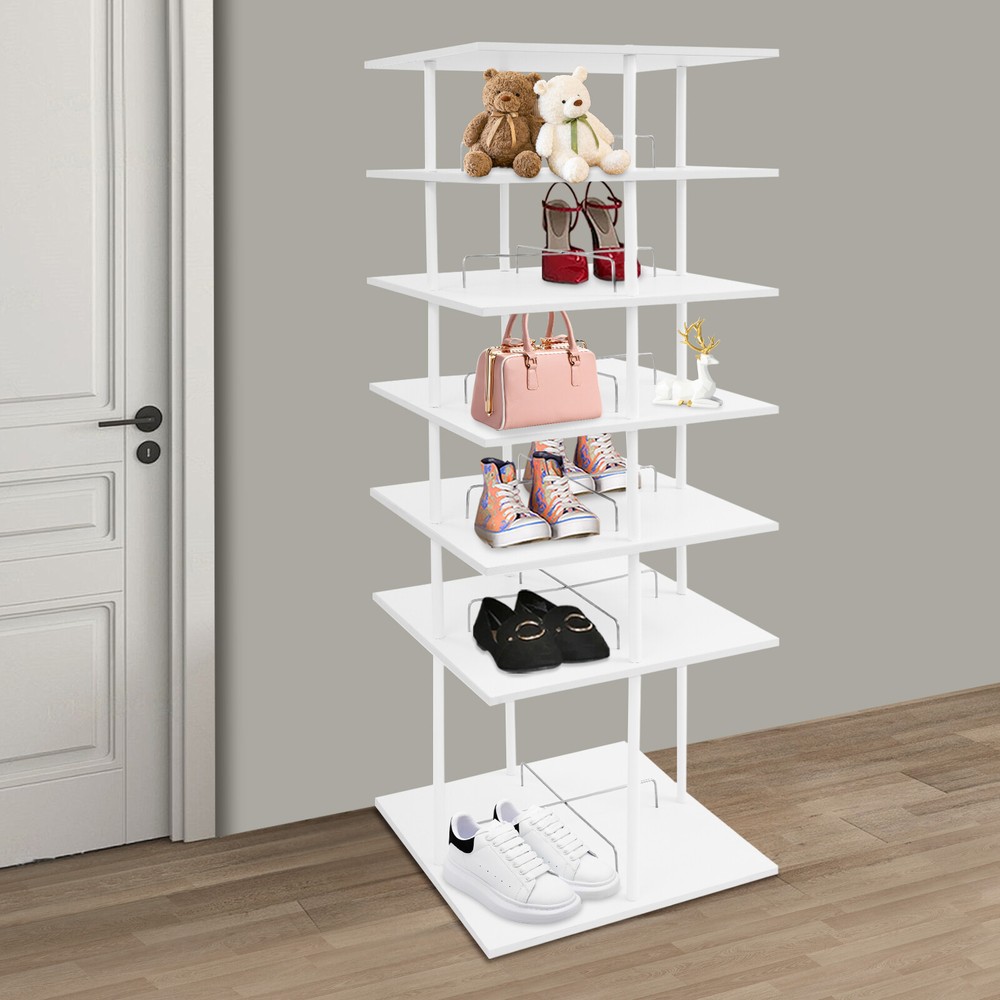 6-Tier 360-Degree Rotating Shoe Rack Holds 24 Pairs