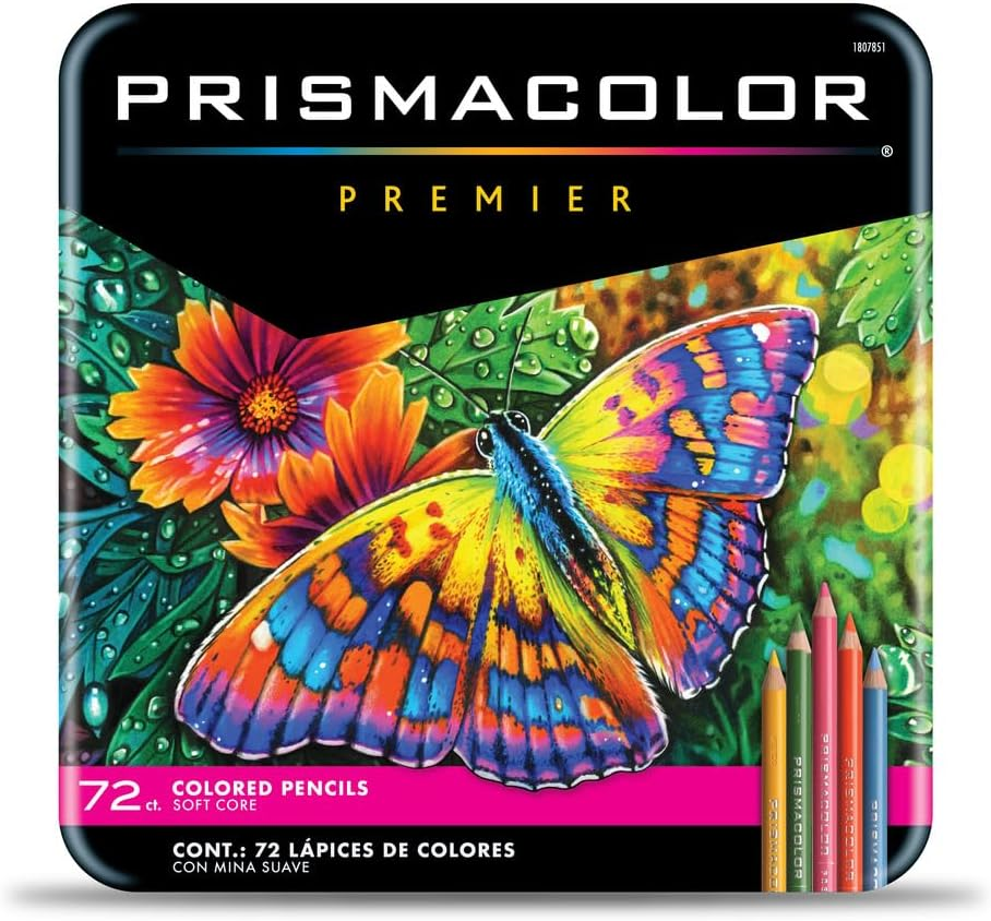 Premier Colored Pencils, Soft Core, Assorted Colors, 72 Count - Durable, Vibrant
