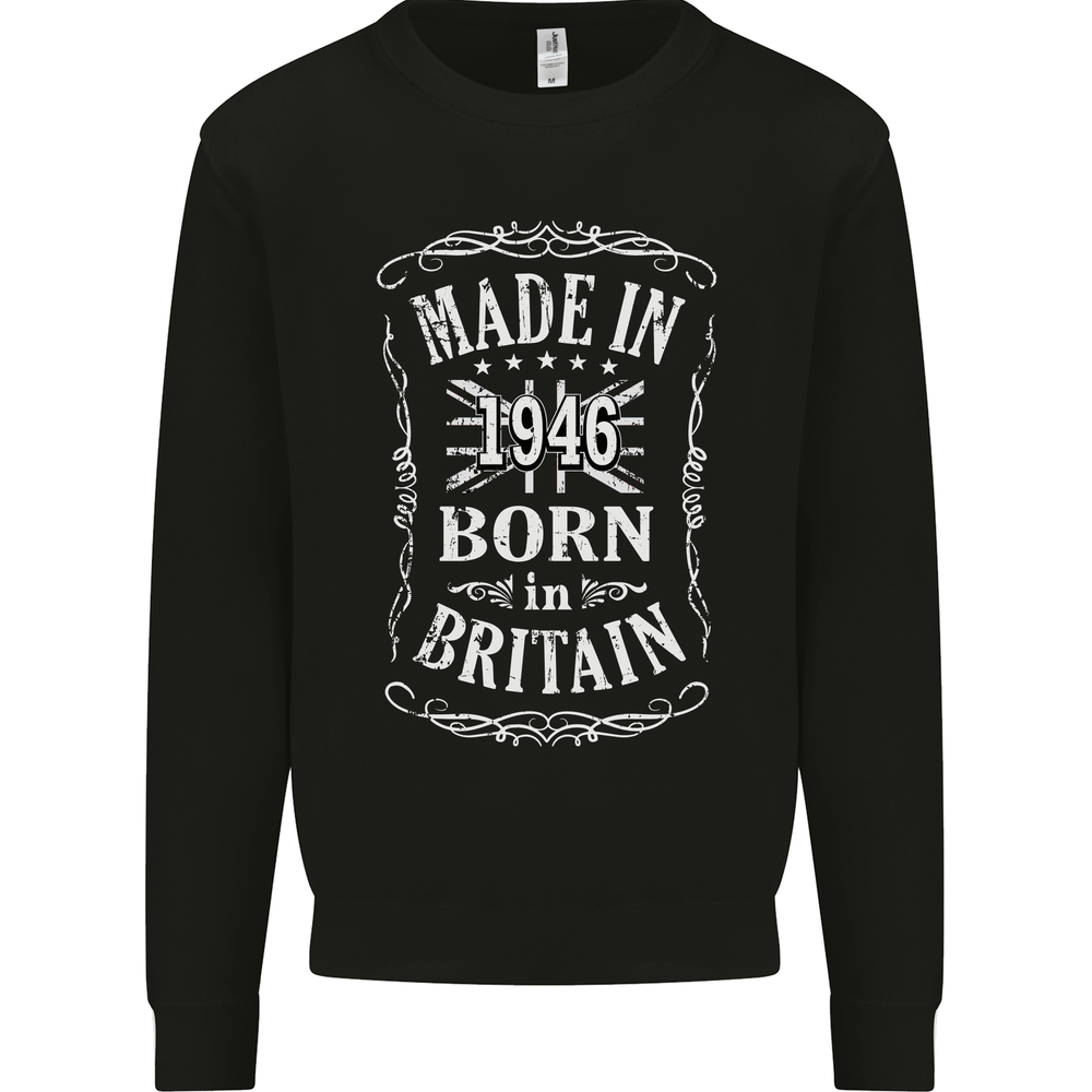 Born In Britain 79th Birthday Made 1946 Mens Sweatshirt Jumper