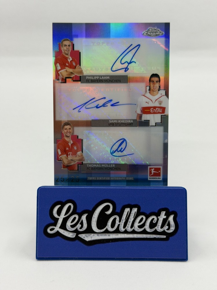 2025-26 Topps Chrome Bundesliga Triple Auto Lahm Khedira Muller /25 FC BAYERN