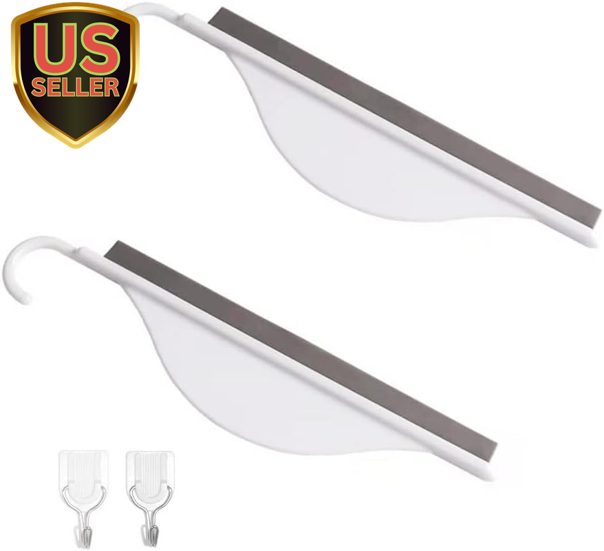 2Pcs Mini Squeegee with Hanging Hook, Bathroom Shower Mirror Squeegee for Til...