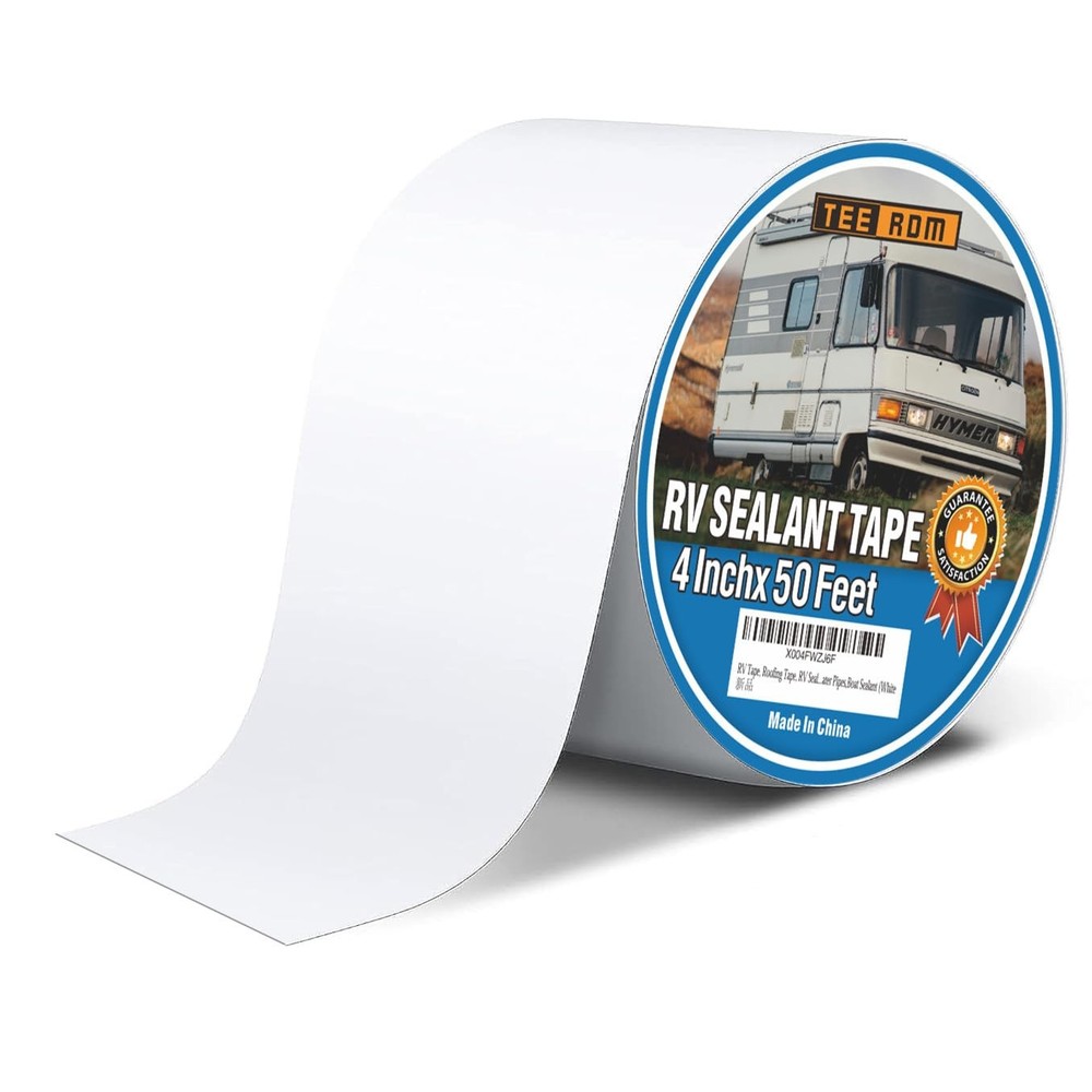 RV Sealant Tape White, 4 Inch X 50 Feet, Waterproof, UV Resistant, Weatherpro...