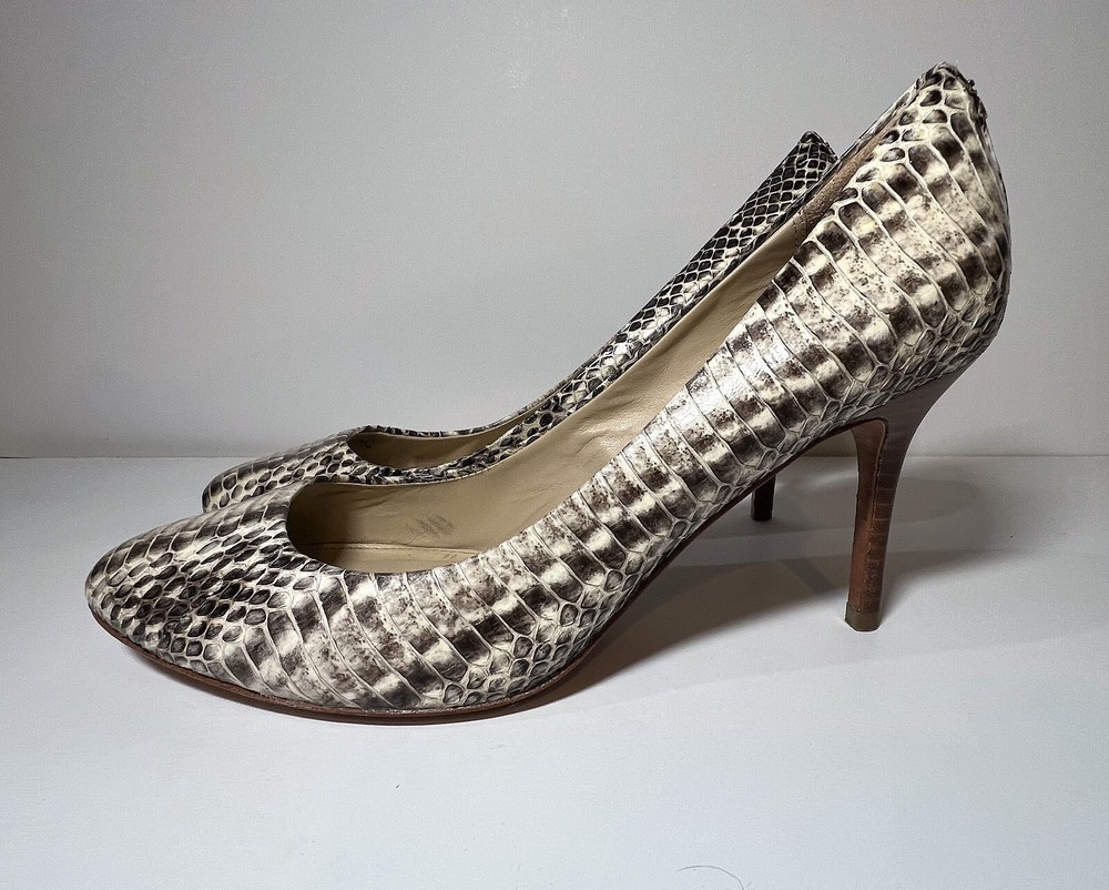 COACH Harlee Snakeskin Embossed Pointed Toe Heels Size 8B
