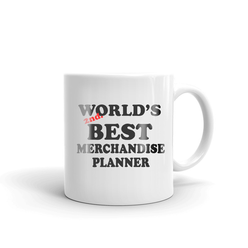 World's 2nd Best Merchandise Planner Coffee Tea Ceramic Mug Office Cup Gift