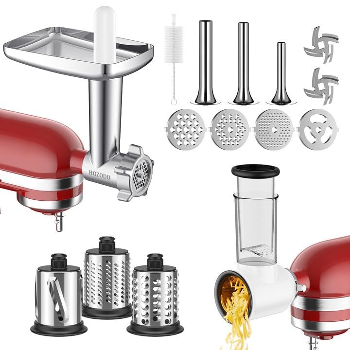KitchenAid Stand Mixer Meat Grinder & Slicer Shredder Metal Attachments