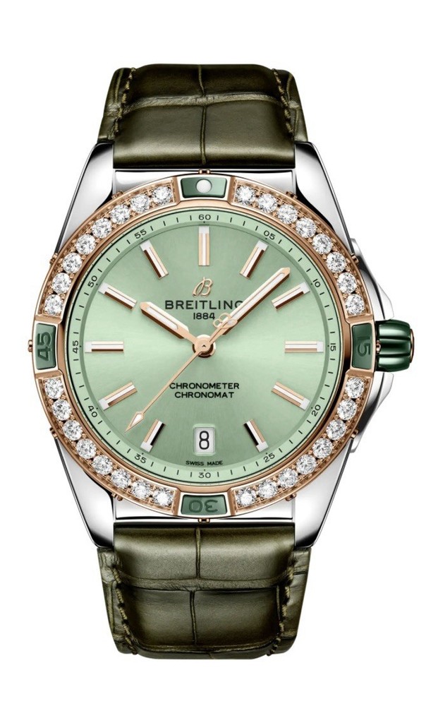 Breitling Chronomat Super Automatic 38mm Diamond Ladies Watch Ref U17356531L1P1