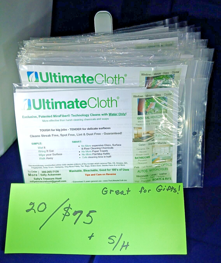20-Pack Ultimate Cloth Streak-Free Cleaning with Just Water No Chemicals $75