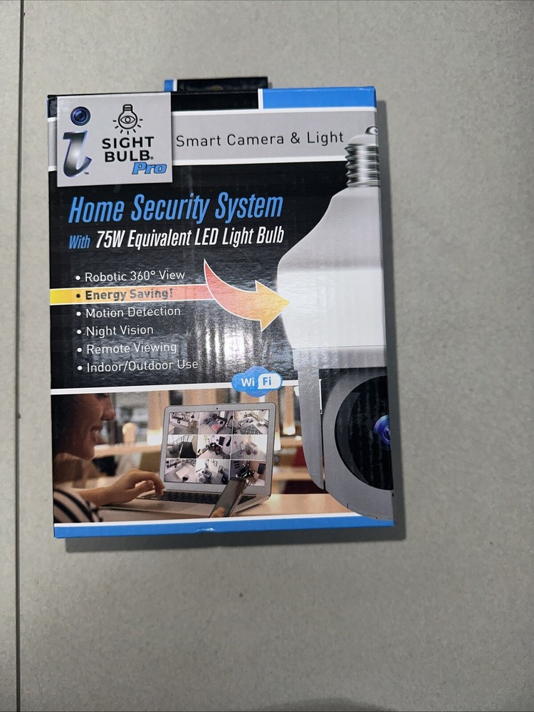 360° Motion-Sensing Wi-Fi Security Camera with Built-In Light for Indoor/Outdoor Use