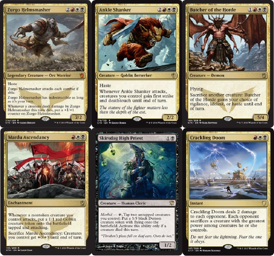 Mardu Aggro Deck with Zurgo, Skirsdag, Ashenmoor - MTG 60 Cards