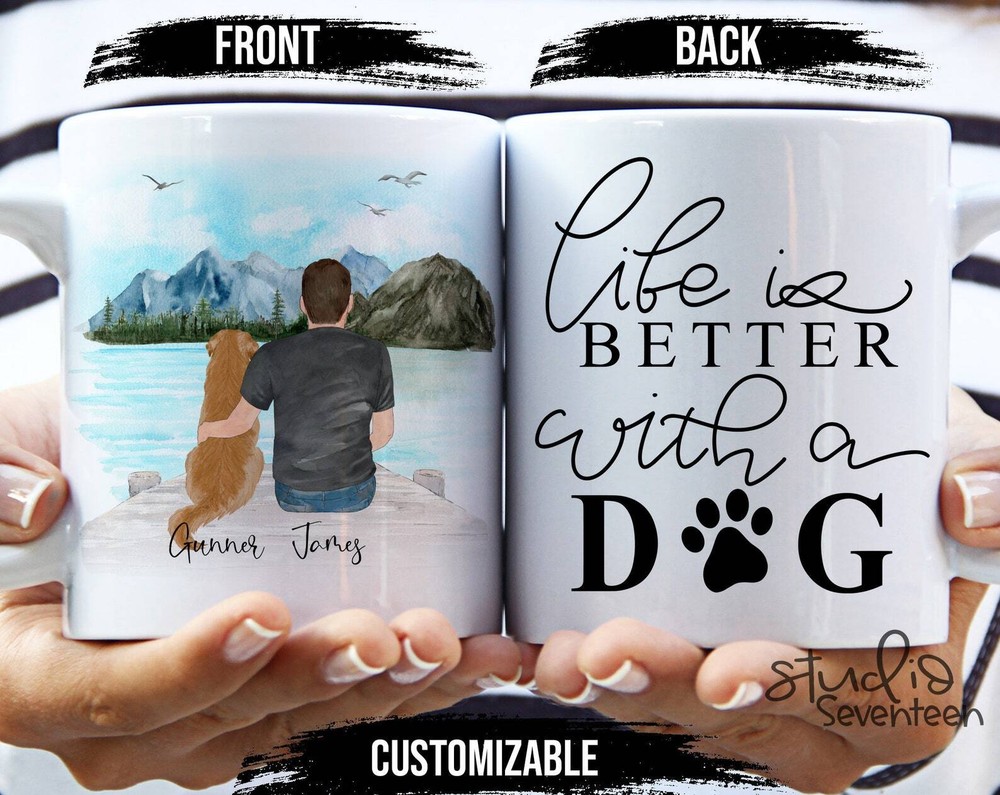 Personalized Dogcoffee Mug Custom Dog Mug Gift For Dog Owner Pet Portrait Pet