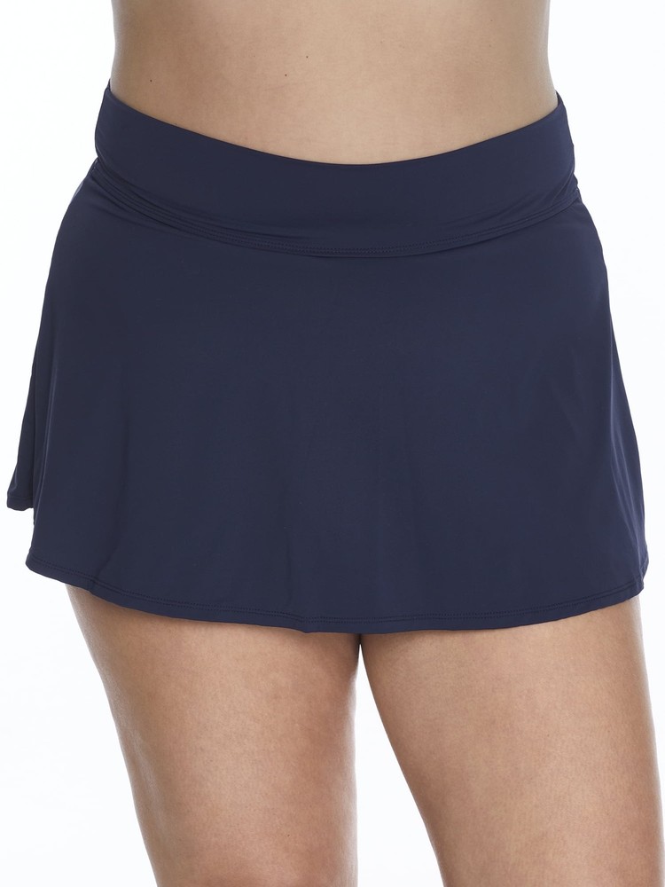 Anne Cole Plus Size Live In Color Skirted Bikini Bottom Swimsuit Size 16W Navy