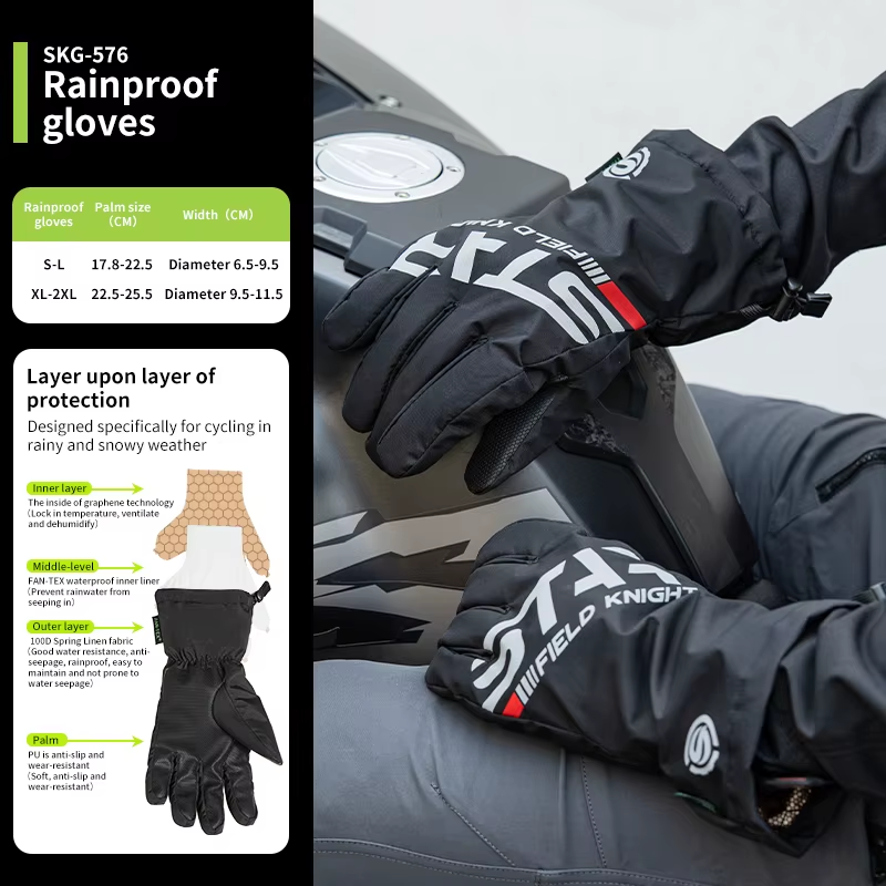 SFK Summer Winter Motorcycle Cycling Gloves Waterproof Raincoat Gloves Cover Non