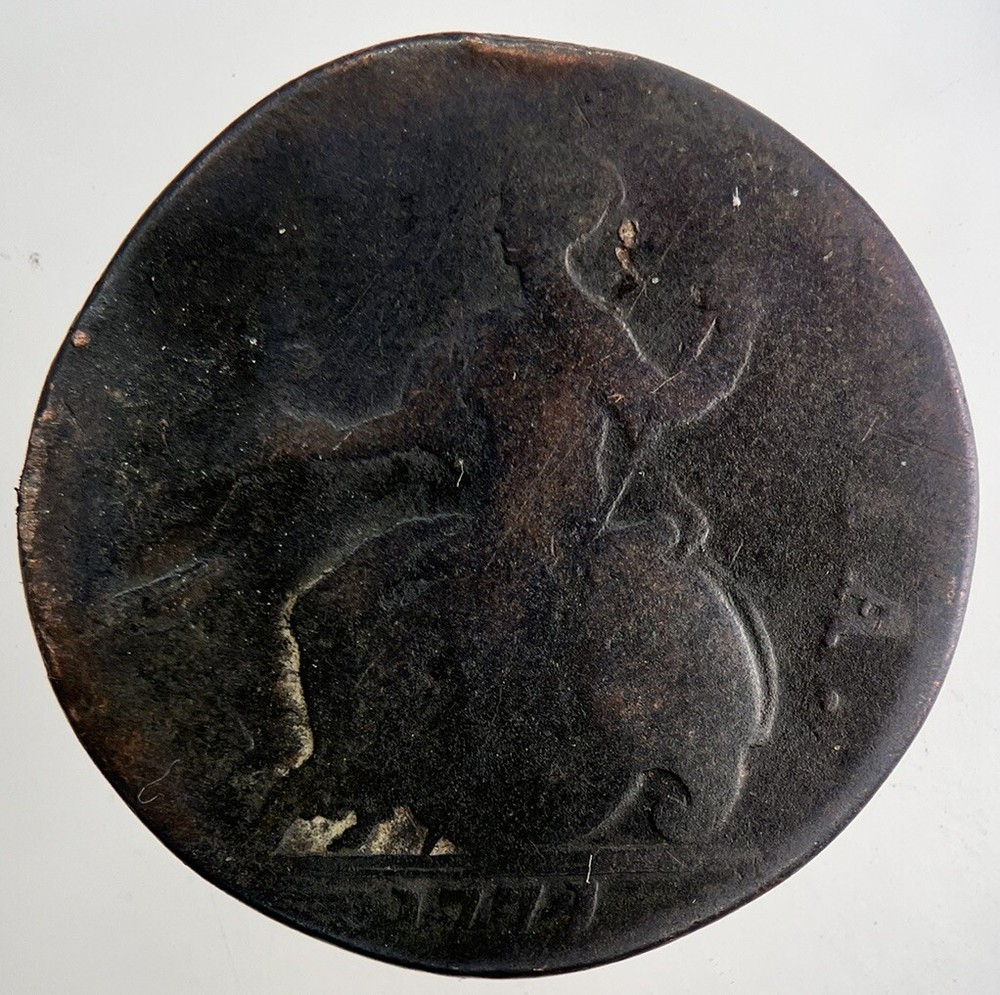 1771 George 3rd III Half-Penny British Coin | Collectable Grade | a9635