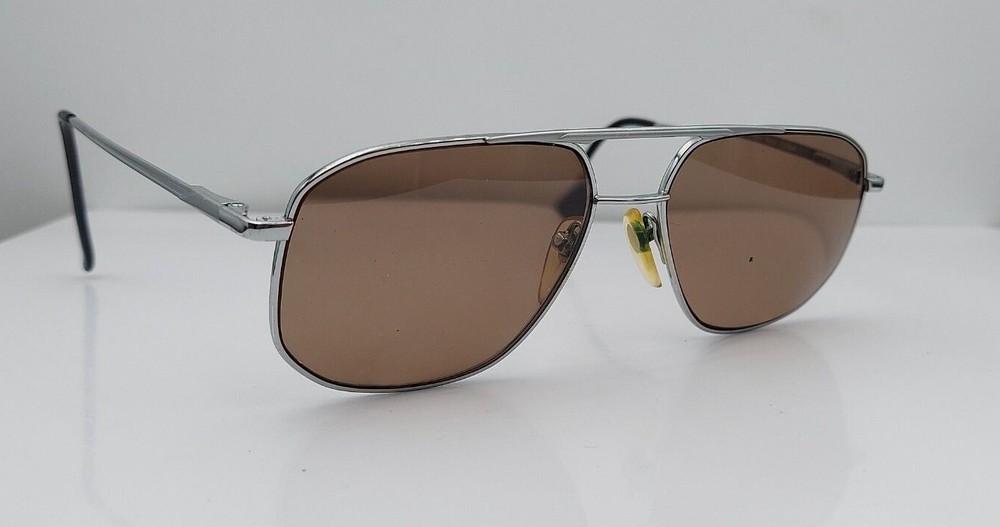 Vintage Preston 955 Silver Pilot Sunglasses Korea Frames Only Retro Style