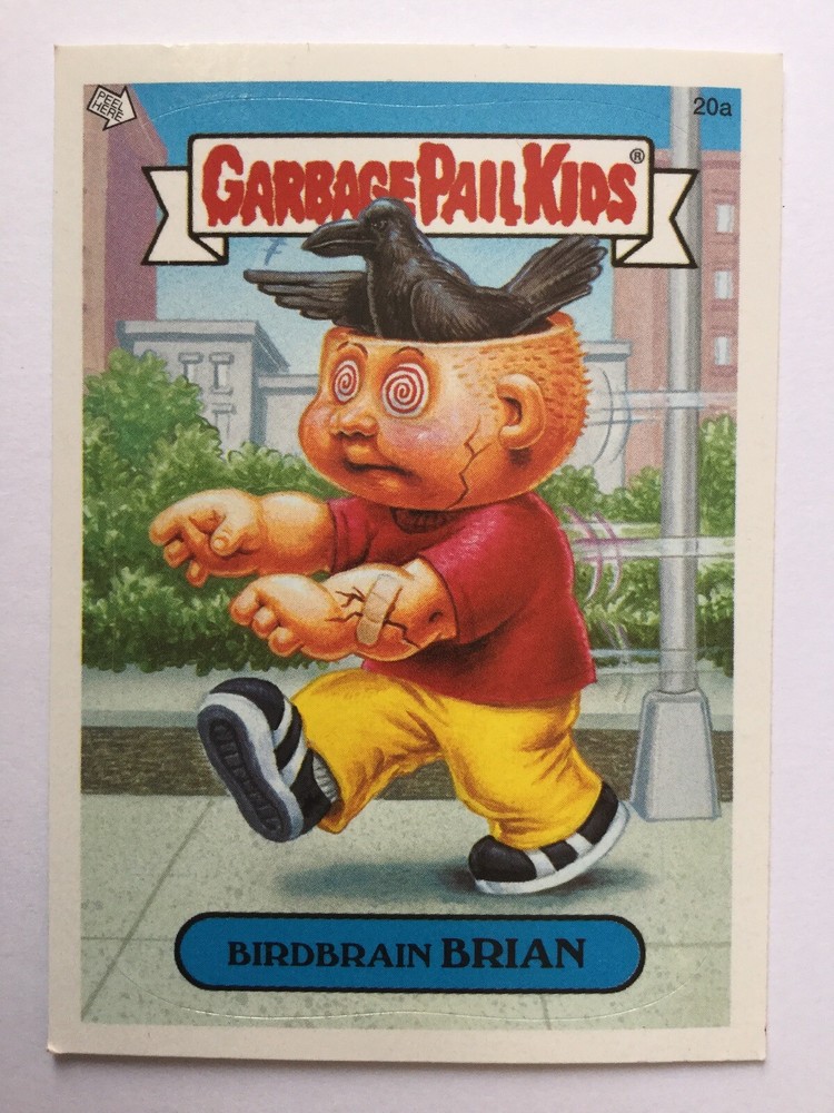 Garbage Pail Kids Series 3 Topps Sticker 20a Birdbrain Brian Collectible