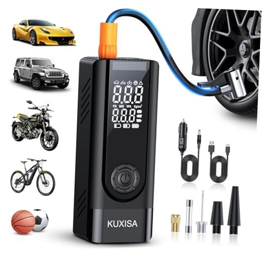 Tire Inflator Portable Air Compressor - 180PSI Air Compressor with Tire C4