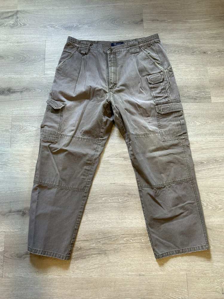 511 5.11 Tactical Cargo Pants Mens Tag 34x28 Gray  Canvas  Pockets no sizing