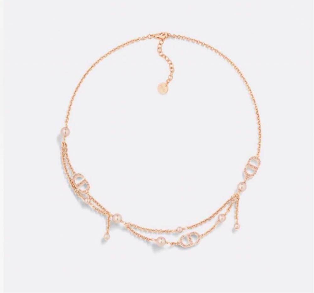 Dior Petit CD Necklace in Rose Gold – Elegant & Timeless Jewelry  