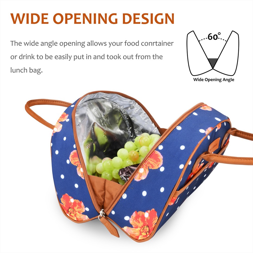 Insulated Thermal Lunch Bag for Women Office Work Picnic Tote