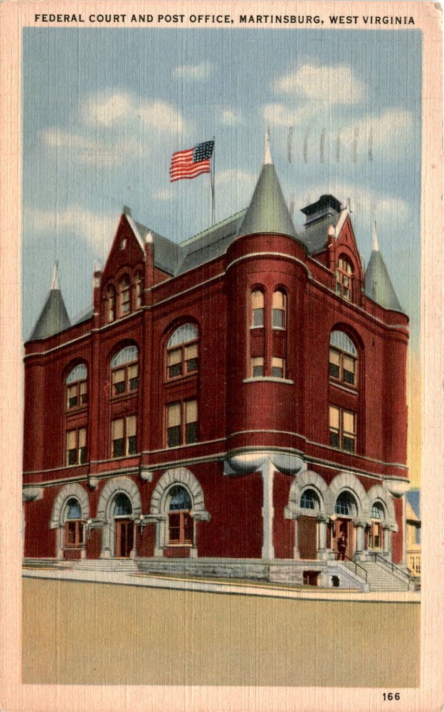 MARTINSBURG, WEST VIRGINIA, FEDERAL COURT, POST OFFICE, Postcard