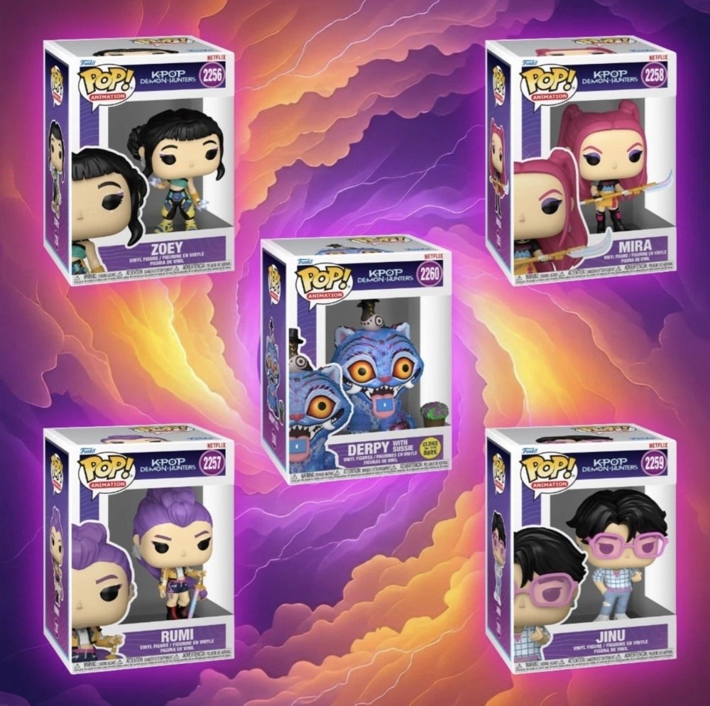 Presale Kpop Demon Slayer Funko Pop! Set of 5 Derpy, Zoey, Mira, Rumi, Jinu-image