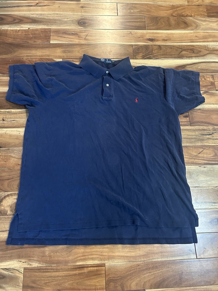 Polo Ralph Lauren Big & Tall Men's Sz. 3XB Polo Blue Shirt Red Pony