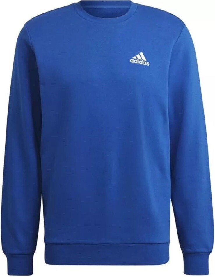 NEW Men's adidas Blue Fleece Sweatshirt Size Medium MSRP $45