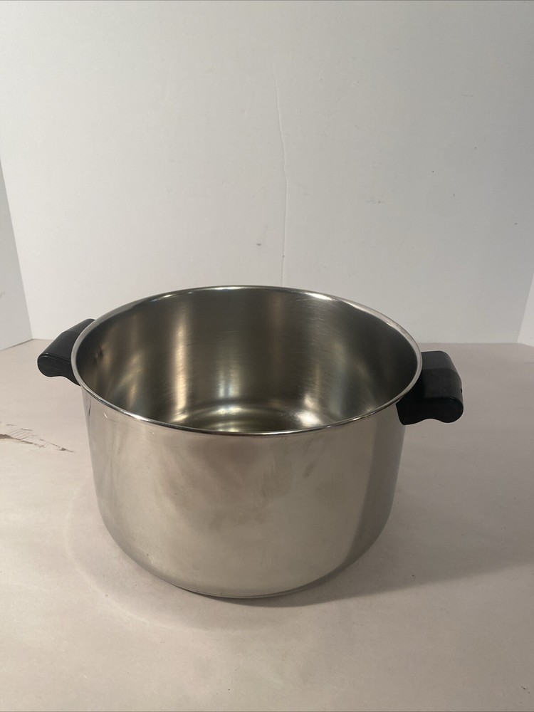 Vintage Farberware Aluminum Clad 4 qt Stainless Steel Stockpot No Lid USA