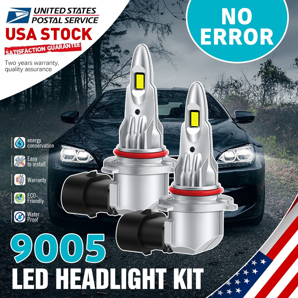 9005 Beam LED Car Bulbs Headlight Lamp 6000K White 20000LM Super Bright CANbus
