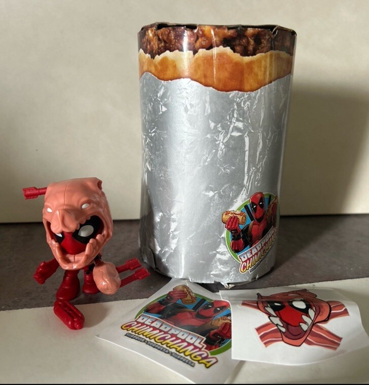 Deadpool Chimichanga Surprise - Deadpool in Pig Head